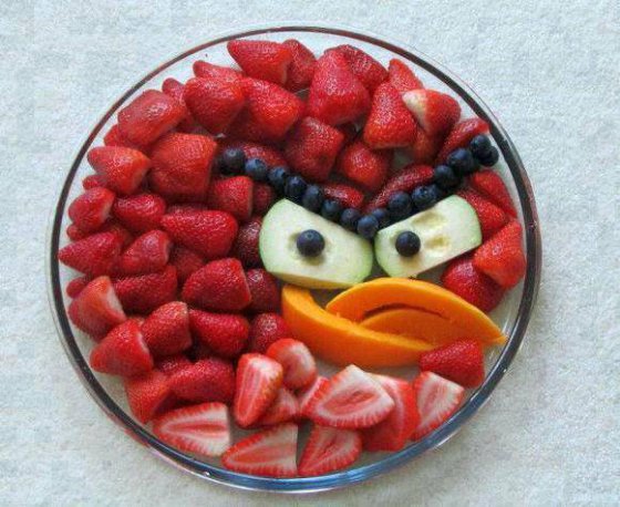 ხილით შექმნილი Angry bird