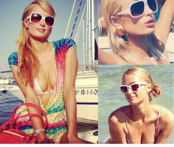 Paris Hilton's სურათები ბიკინებით