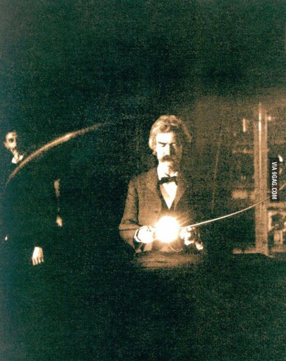 Mark Twain Nikola Tesla-ს ლაბორატორიაში, 1894 წელი