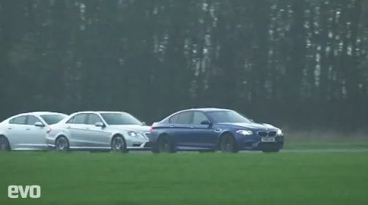 BMW - M 5 v Porsche Panamera  v  Mercedes E63 AMG v Jaguar Part  დრაგი